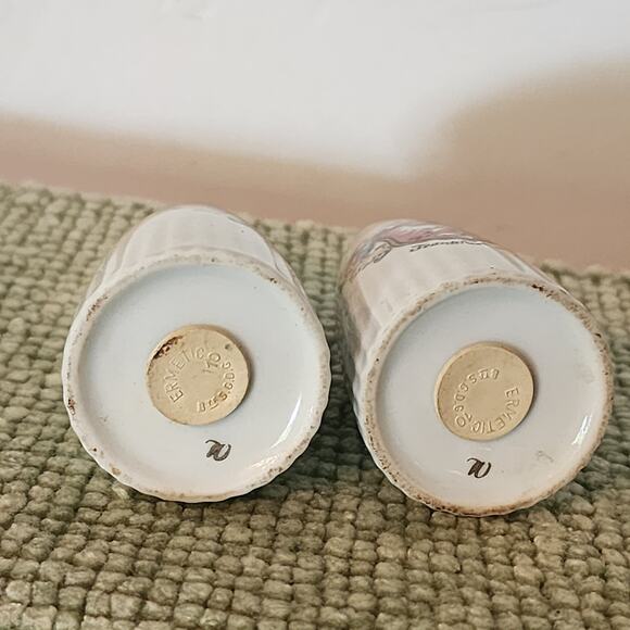 Vintage German Frankfurt a.M Porcelain Salt & Pepper Shakers Crest - Picture 4 of 8